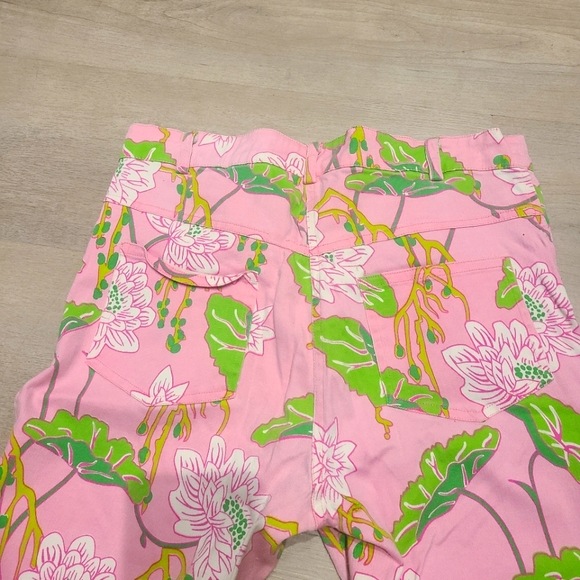 Gretchen Scott high waisted pink and green floral pants - Picture 3 of 5